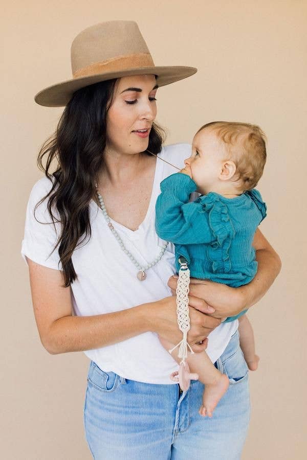 The Sheppard - Grey Teething Necklace
