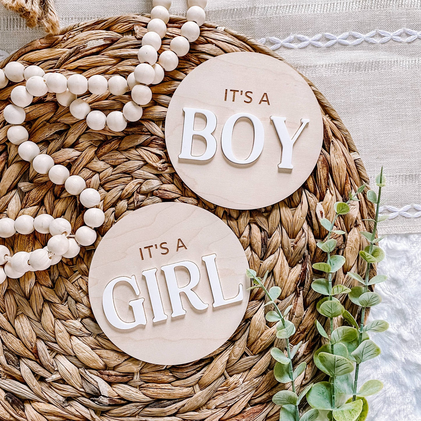 It’s a Boy Gender Reveal Announcement Sign - Round