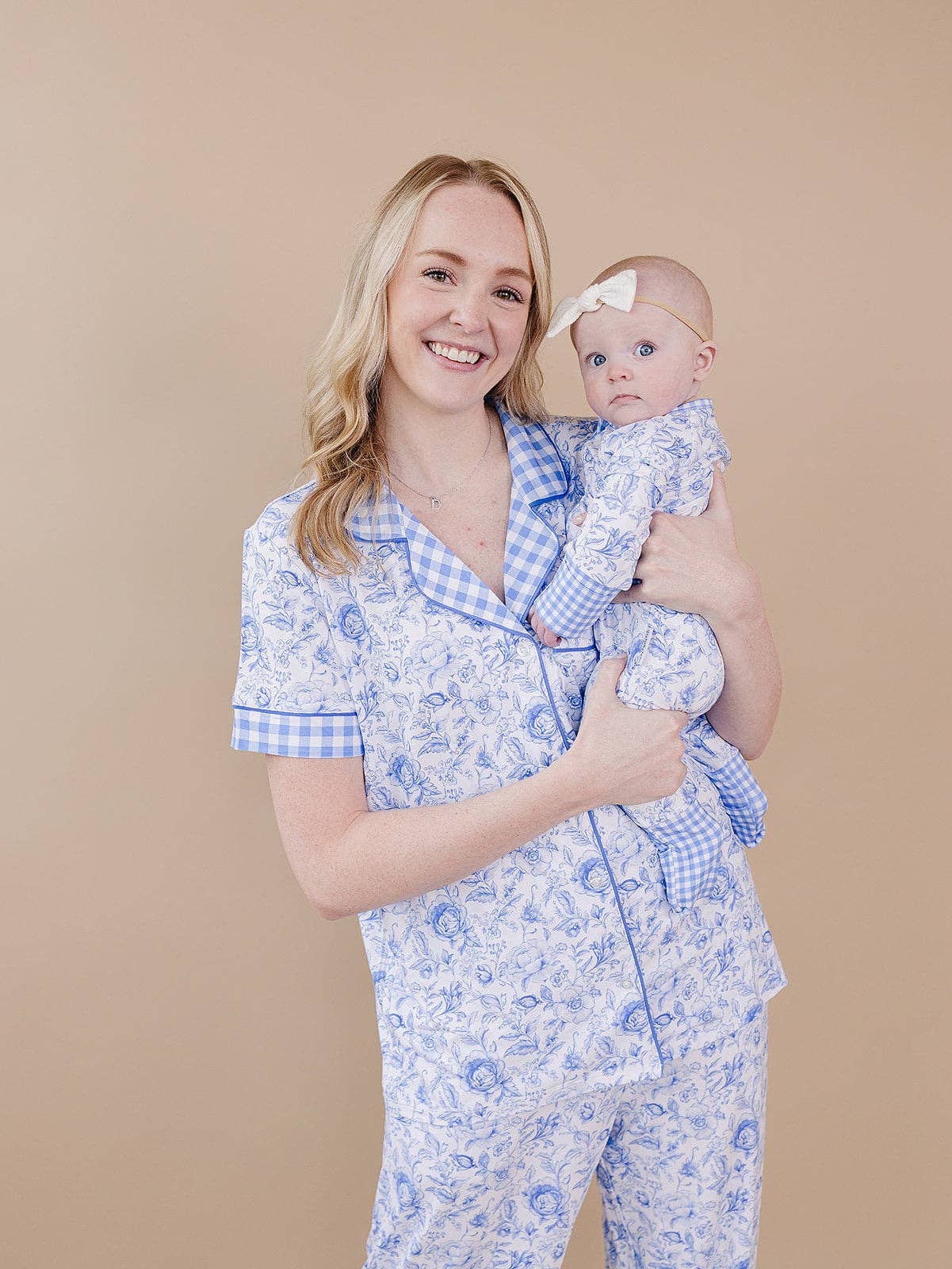 Bamboo Zip Romper | Blue Flowers