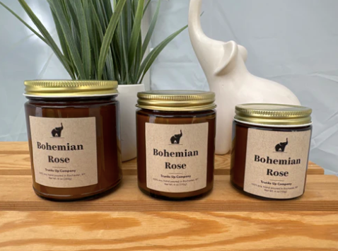 Bohemian Rose Candle