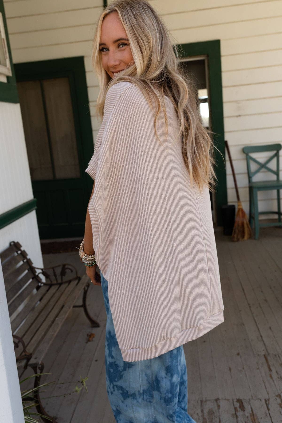 Moon Glow Texture Knit Top