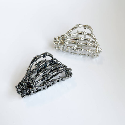Spooky Skeleton Hand Metal Claw Clip