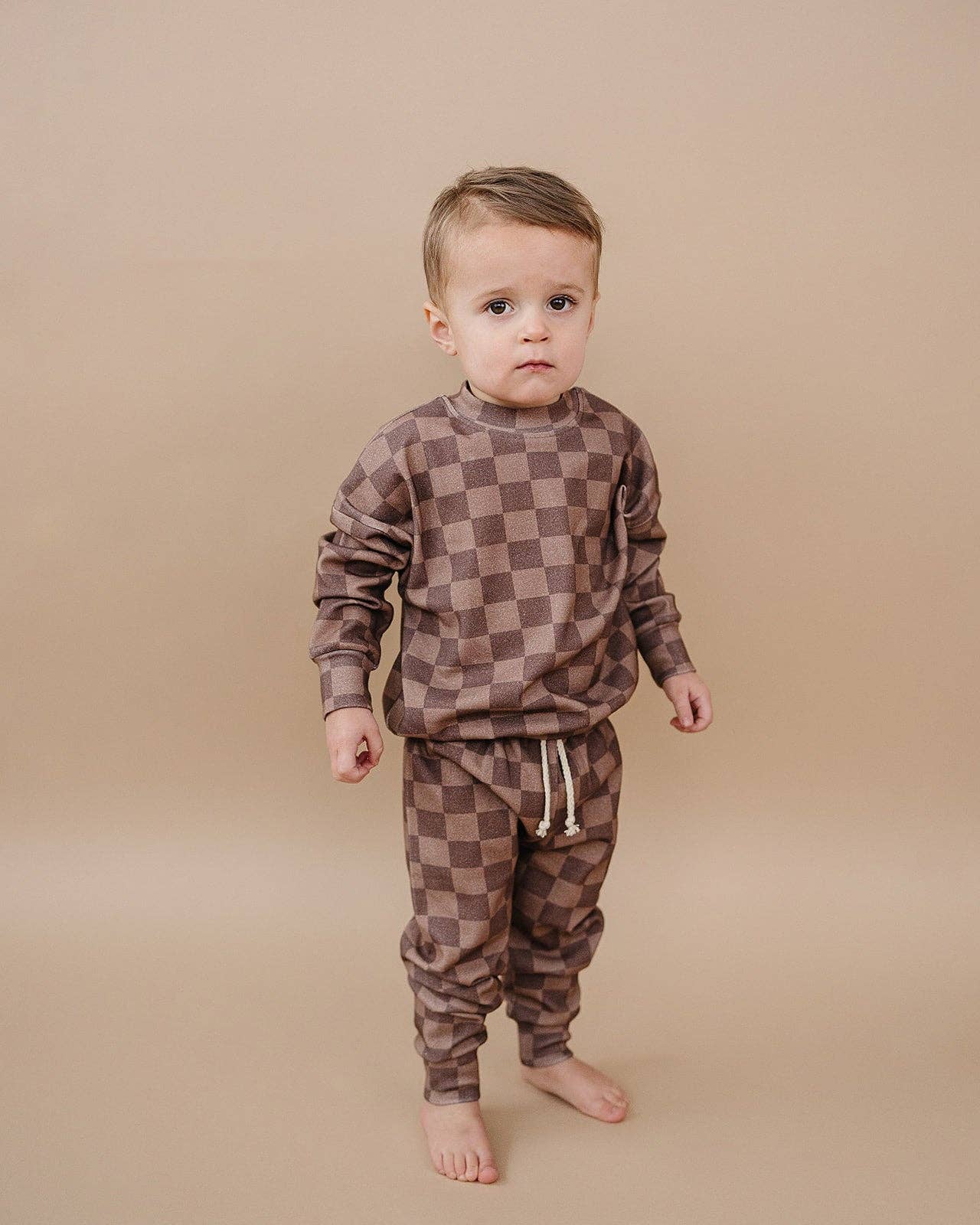 Jogger Set | Espresso Checkered