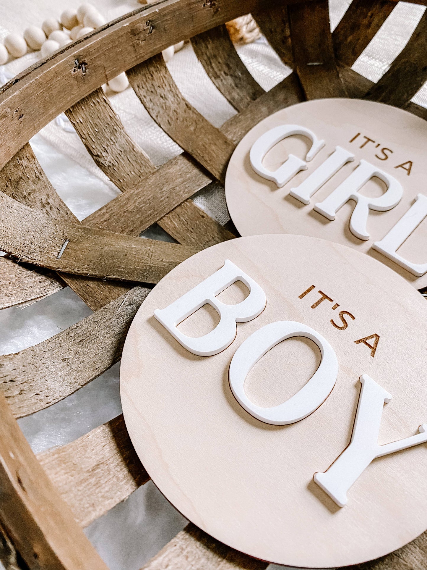 It’s a Boy Gender Reveal Announcement Sign - Round