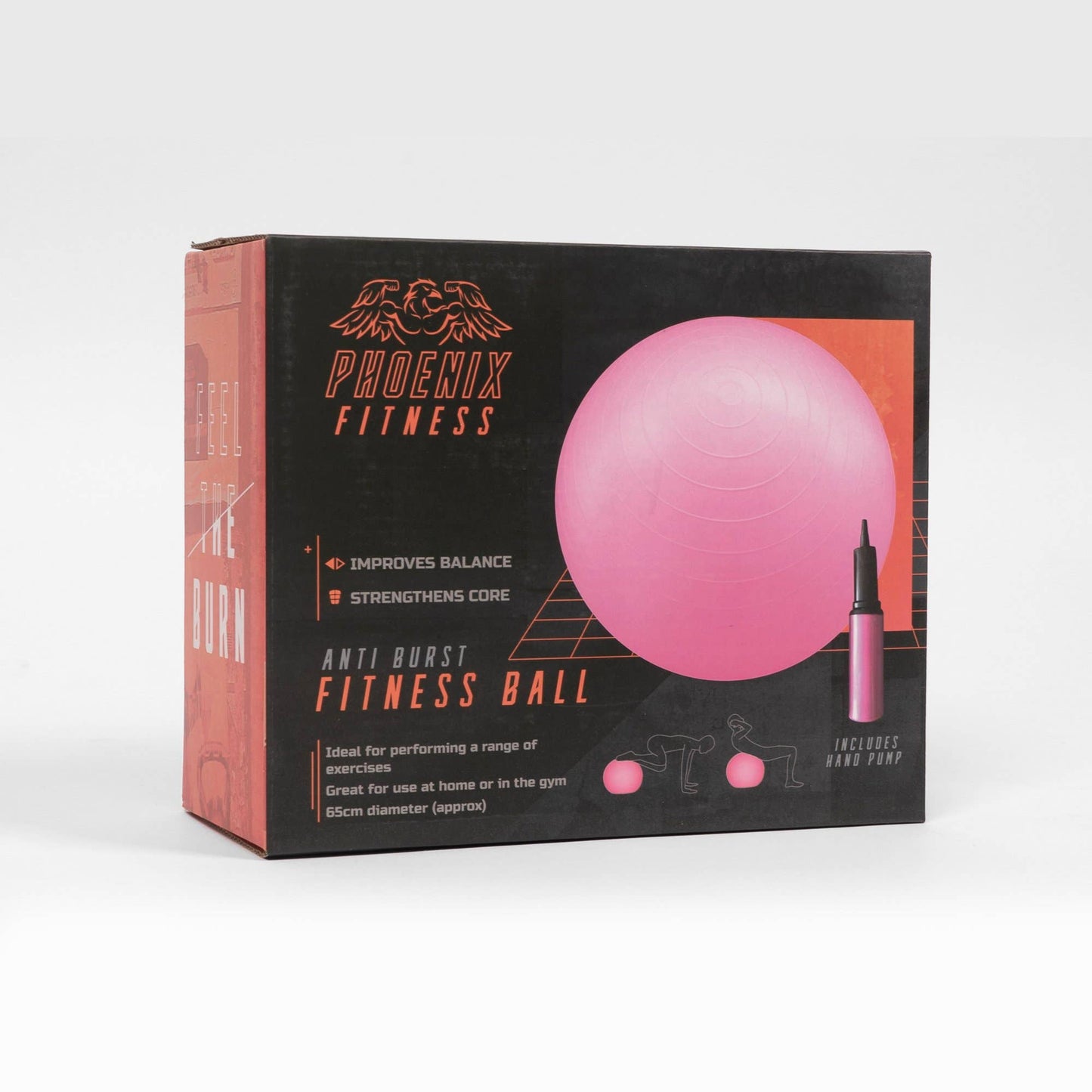 Phoenix Fitness - Fit Ball With Pump Pink