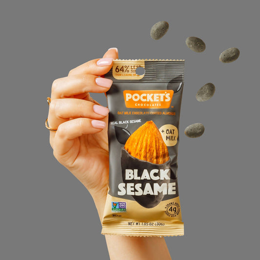 Black Sesame Chocolate Almonds, 1.05 oz Single Serve Packs