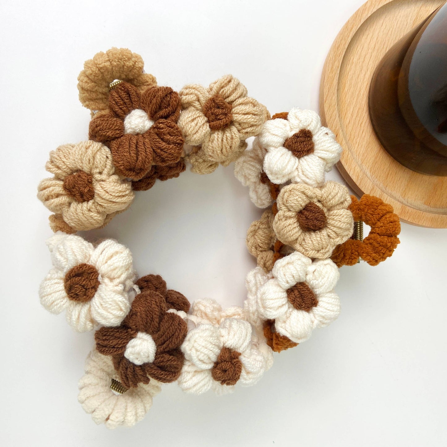 Gentle Knitted Flower Hair Clip