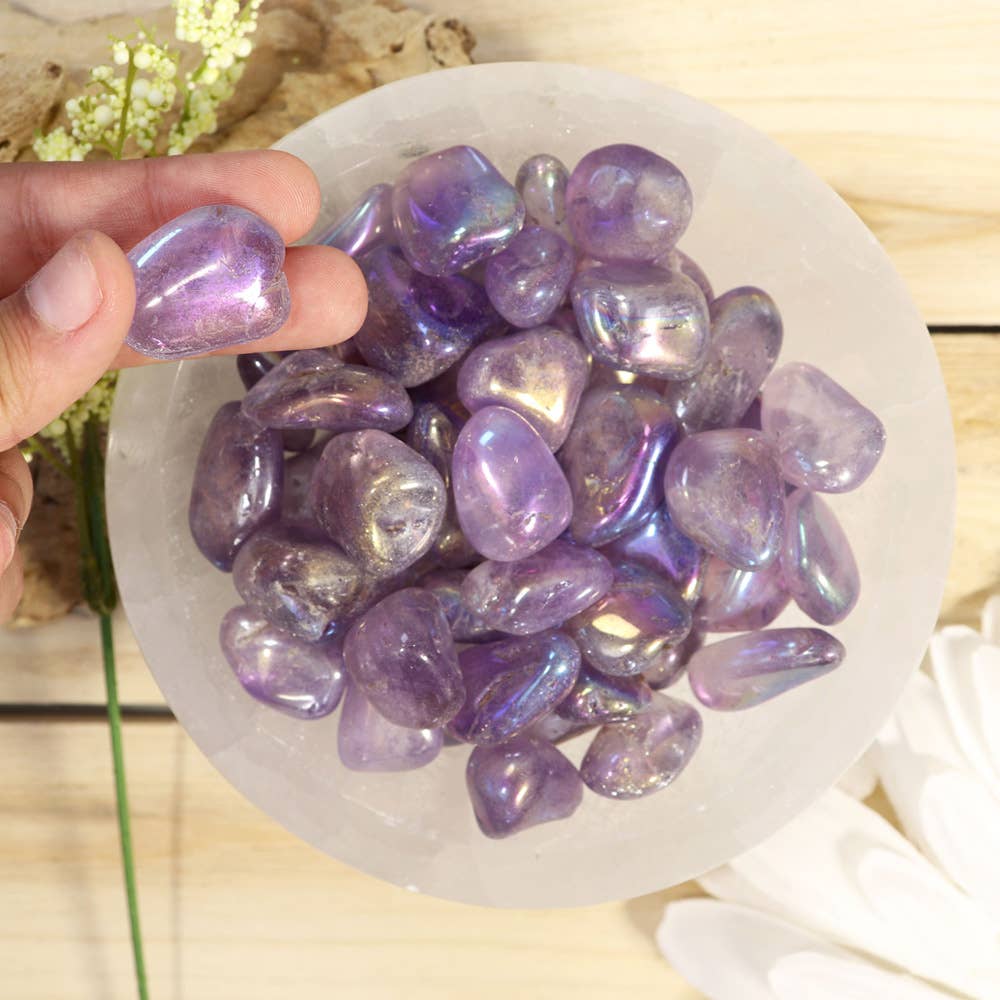 Tumbled Stones Angel Aura Amethyst