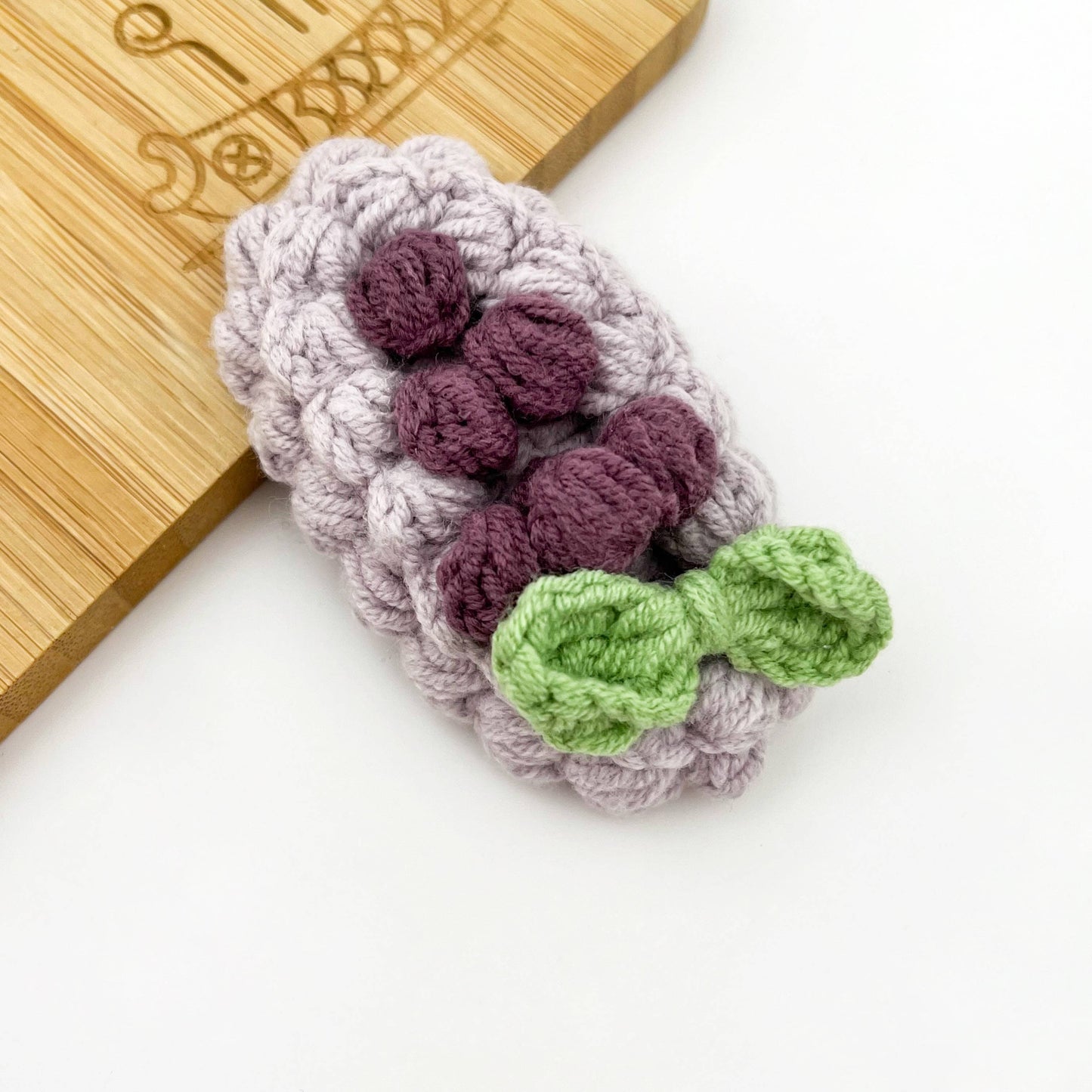 Handmade Crochet Fruit Hair Clips, Yarn Knitted Hair Barrett