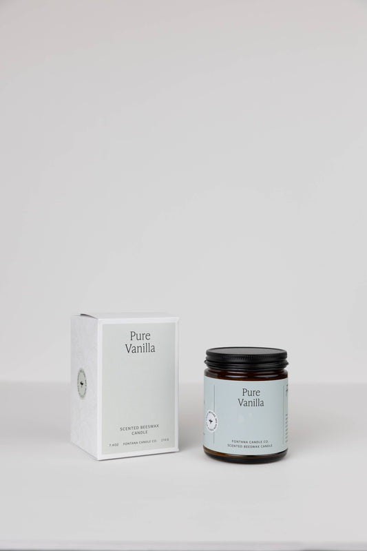 Pure Vanilla Natural Essential Oil Beeswax Jar Candle
