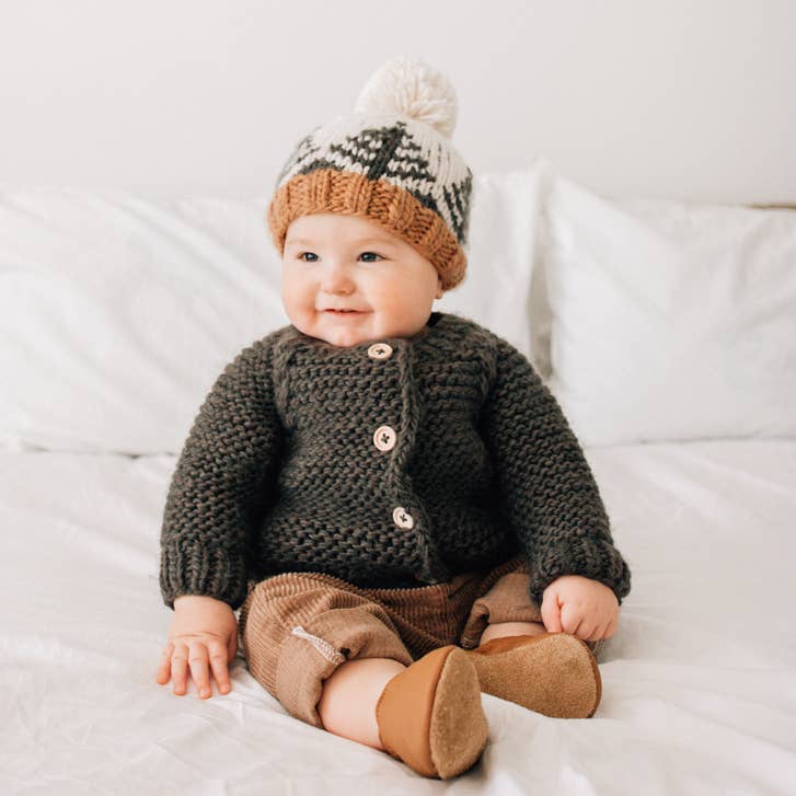 Loden Garter Stitch Cardigan