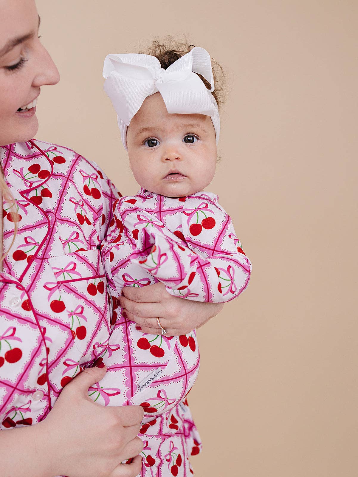 Bamboo Zip Romper | Cherry Bow