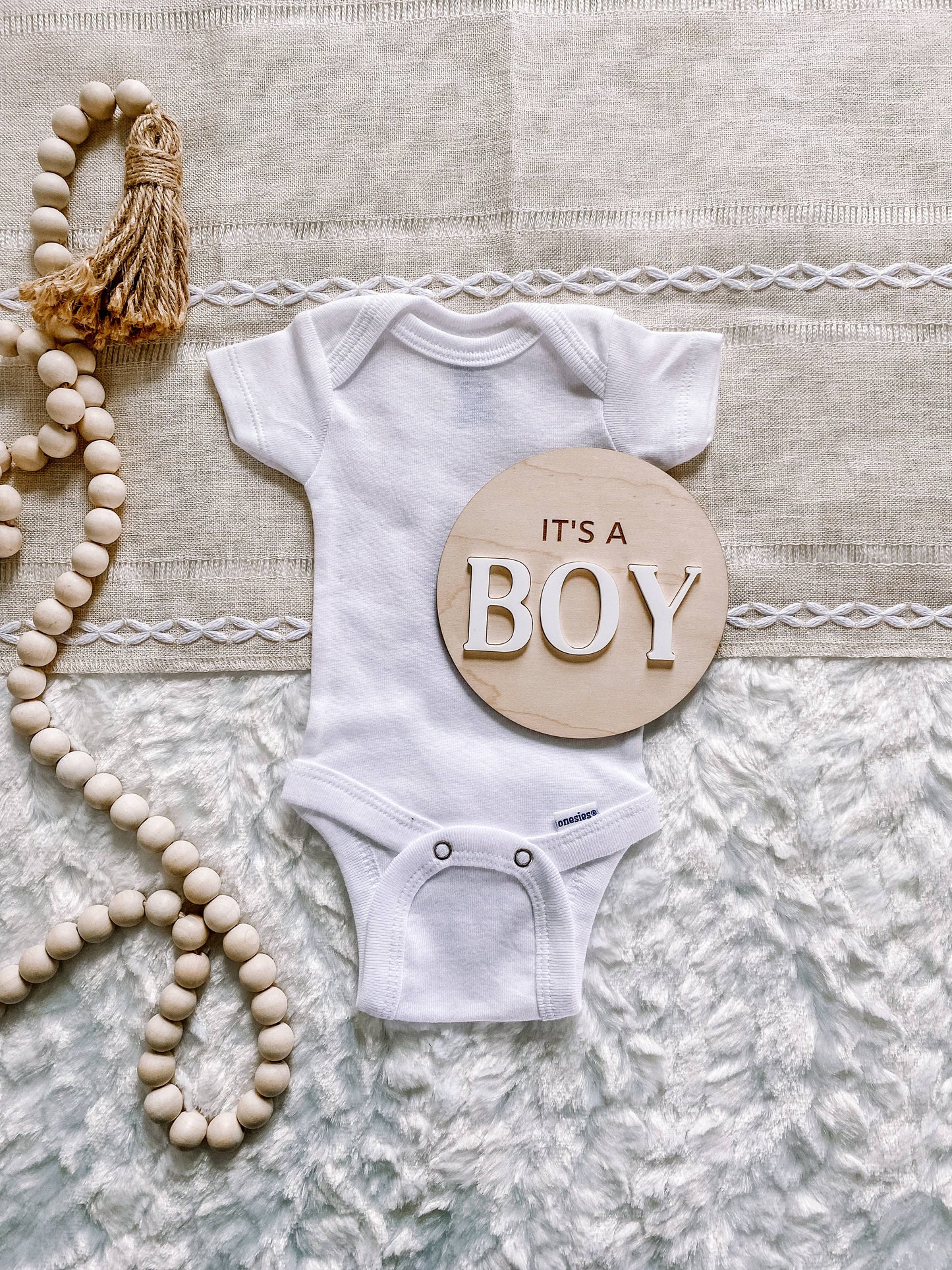 It’s a Boy Gender Reveal Announcement Sign - Round