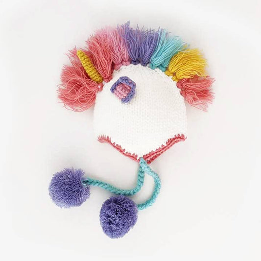 Huggalugs - Unicorn Pastel Earflap Beanie Hat Baby & Kids