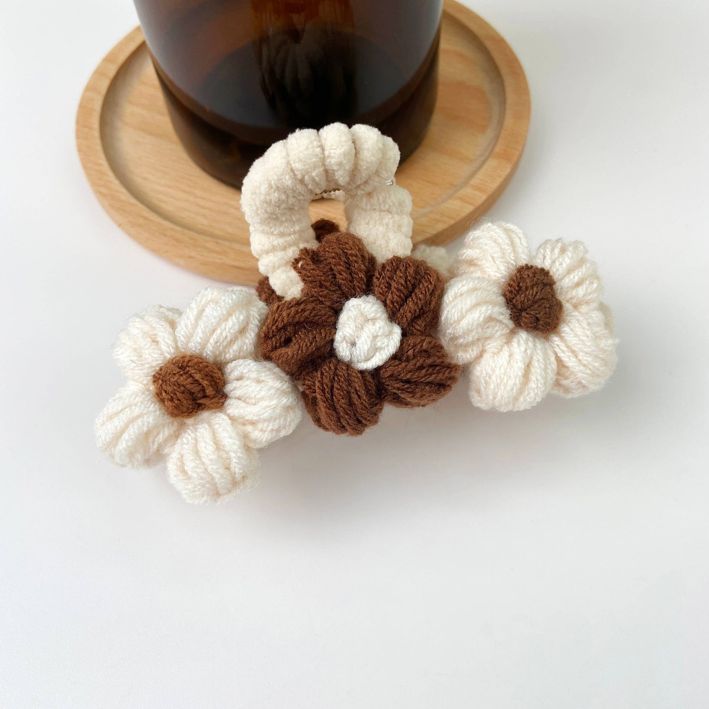 Gentle Knitted Flower Hair Clip