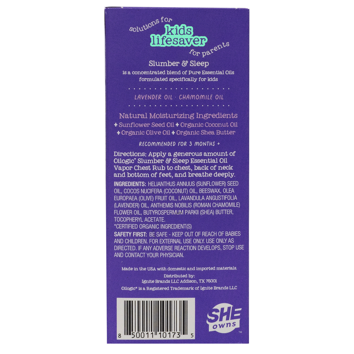 Kids Slumber & Sleep Vapor Chest Rub