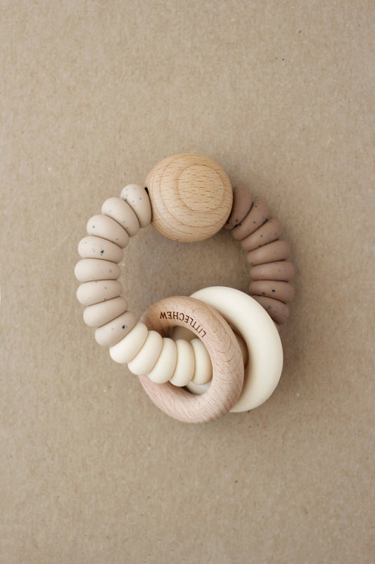 Little Chew - Rattle Teether  - Wess | Speckled Truffle